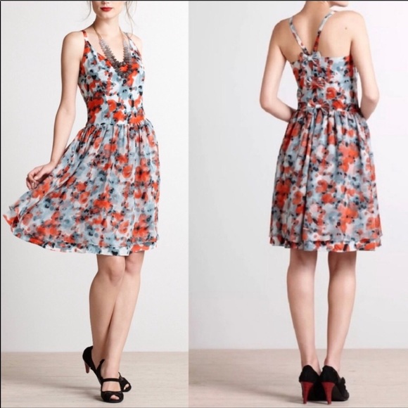 Anthropologie Dresses & Skirts - Anthropologie floral silk dress